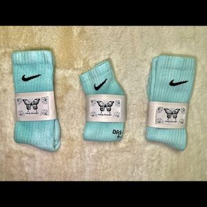 Hand made tye dye Nike socks